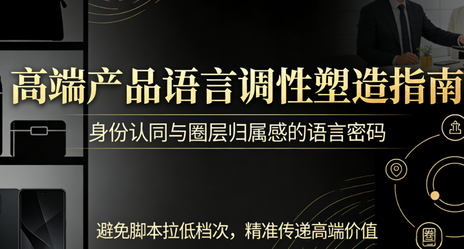 别让脚本拉低产品档次!高端产品如何通过语言调性塑造身份认同与圈层归属感