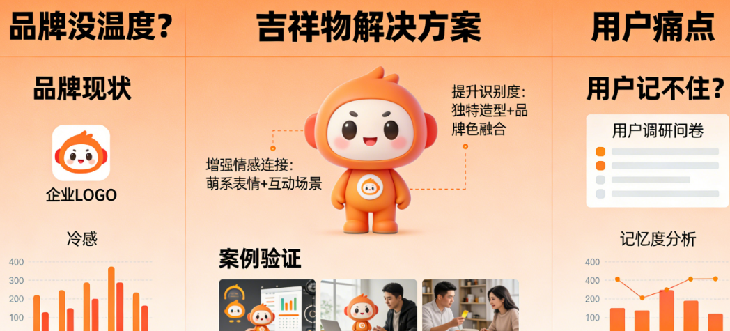 品牌没温度?用户记不住?揭秘吉祥物如何解决企业品牌识别度与情感连接的双重困境