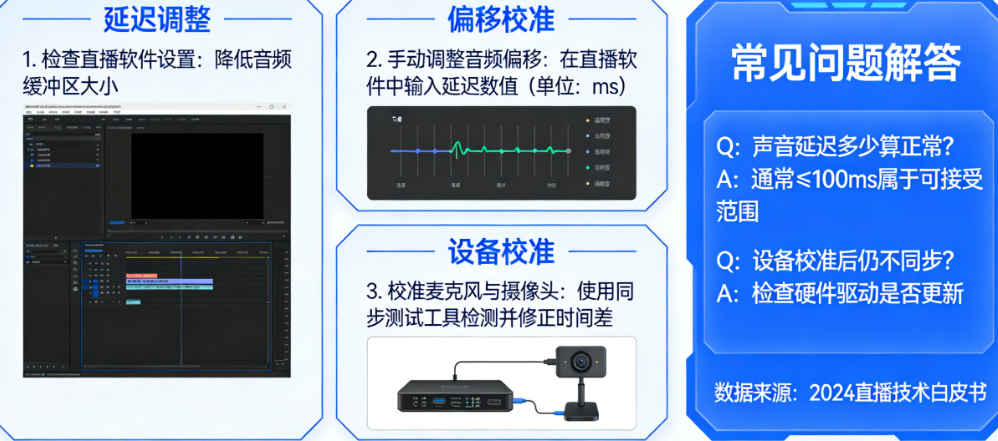 直播声音不同步怎么调?延迟、偏移、设备如何校准?——音画同步全指南