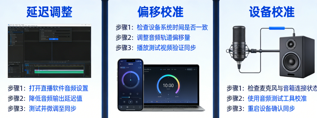 直播声音不同步怎么调?延迟、偏移、设备如何校准?——音画同步全指南