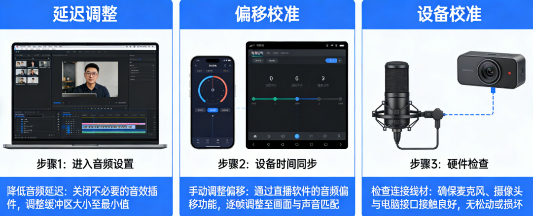 直播声音不同步怎么调?延迟、偏移、设备如何校准?——音画同步全指南