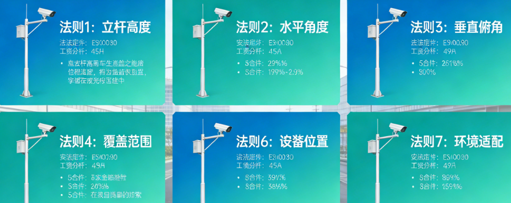 室外停车监控布点的7个黄金法则：立杆高度、水平角度、垂直俯角一篇讲透