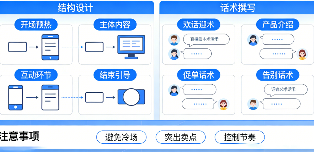 直播脚本别即兴发挥!从结构设计到话术撰写的完整脚本方案指南