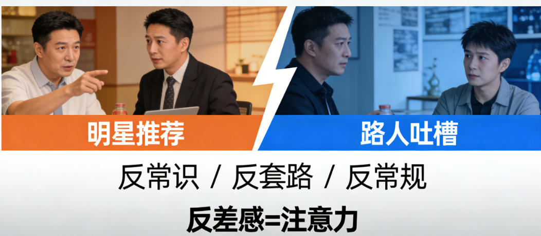 反常识、反套路、反常规:创意广告如何用“反差感”让用户停下来?