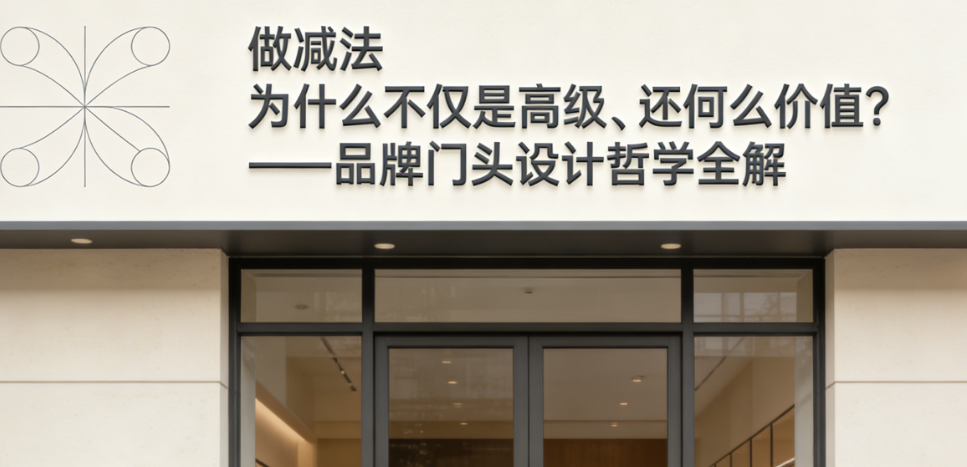 门头“做减法”为什么不仅是高级?还有什么价值?——品牌门头设计哲学全解