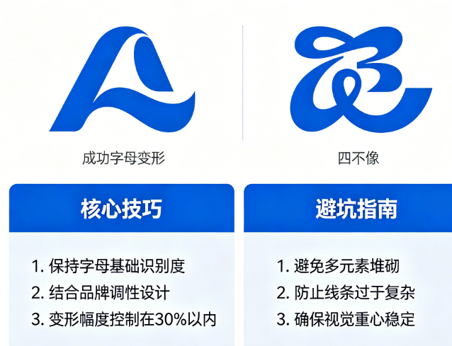 别让AI生成“四不像”字母Logo!AI字母变形的核心技巧与避坑指南
