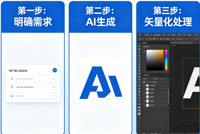 AI设计字母Logo别只懂生成!从提示词到矢量化的完整AI设计指南