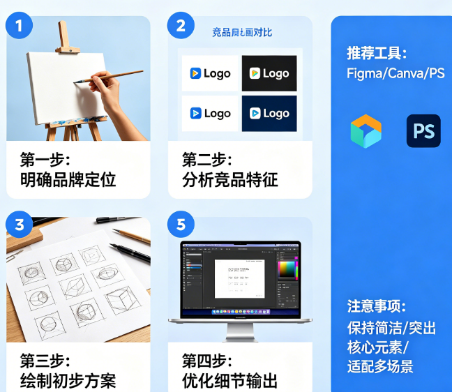 新手做Logo无从下手?揭秘4种一学就会的Logo设计思路与实战方法