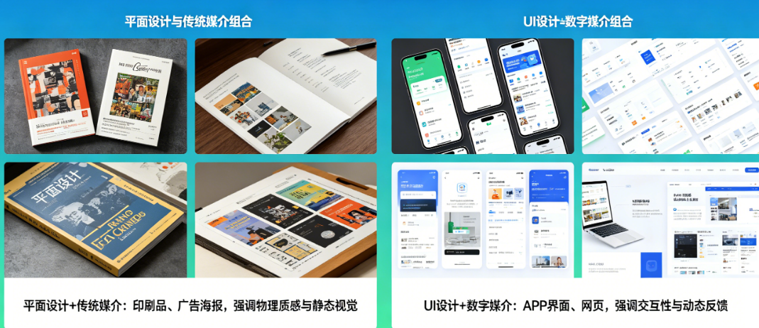平面设计还是UI设计？传统媒介还是数字媒介？——视觉传达在不同领域的应用差异