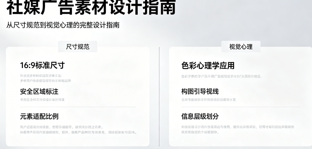 社媒广告素材设计别凭感觉！从尺寸规范到视觉心理的完整设计指南