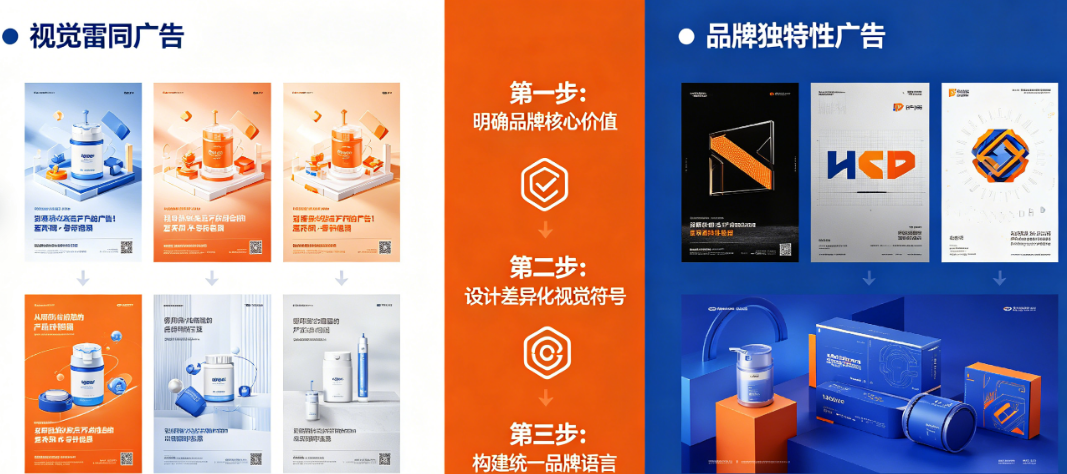 别再做“差不多”的广告!从视觉雷同到品牌独特性,只差这3步