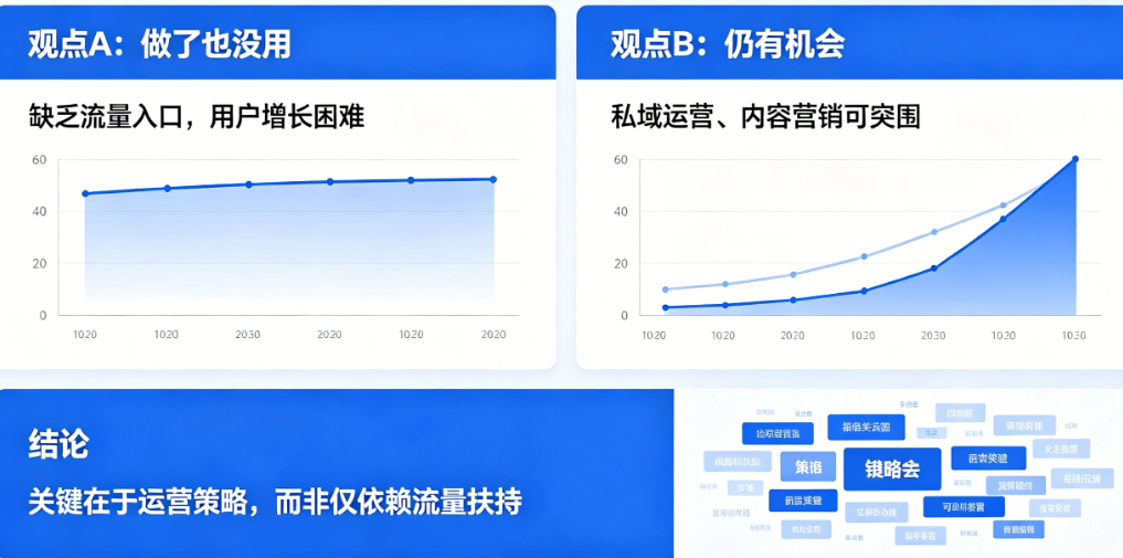 没有流量扶持的小程序平台真的做了也没用吗?从自然流量、用户粘性到获客成本的深度价值重估