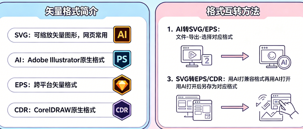 Logo怎么转换为矢量格式?SVG、AI、EPS、CDR如何互转?——Logo矢量转换全攻略