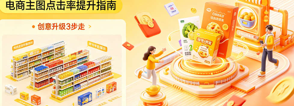 电商主图点击率太低?从“货架思维”到“内容思维”的创意升级
