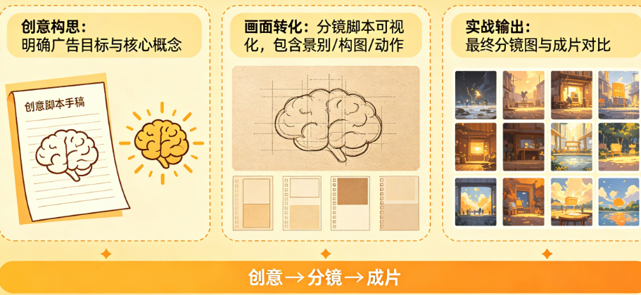 广告分镜怎么画?从创意到画面的完整转化指南——广告分镜实战教程