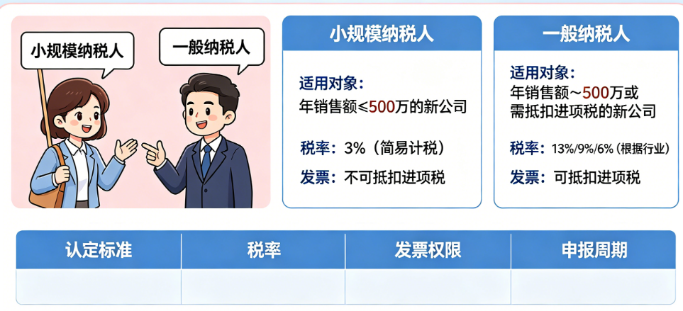 新公司怎么选纳税人?小规模还是一般纳税人?——新公司税务身份选择指南