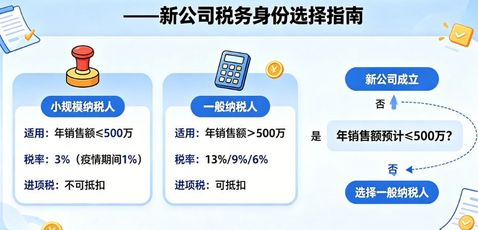 新公司怎么选纳税人?小规模还是一般纳税人?——新公司税务身份选择指南