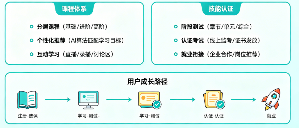 知识技能类APP核心功能怎么设计?从课程体系到技能认证的完整方案