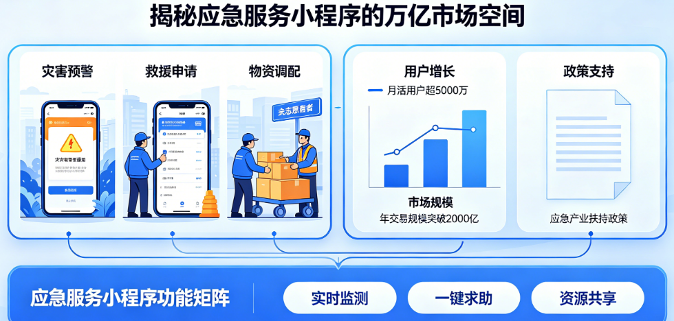 公共应急需求爆发,小程序能做什么?揭秘应急服务小程序的万亿市场空间