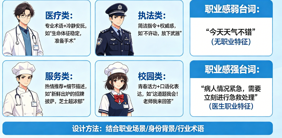 角色职业感不强?揭秘不同职业台词的核心特征与设计方法