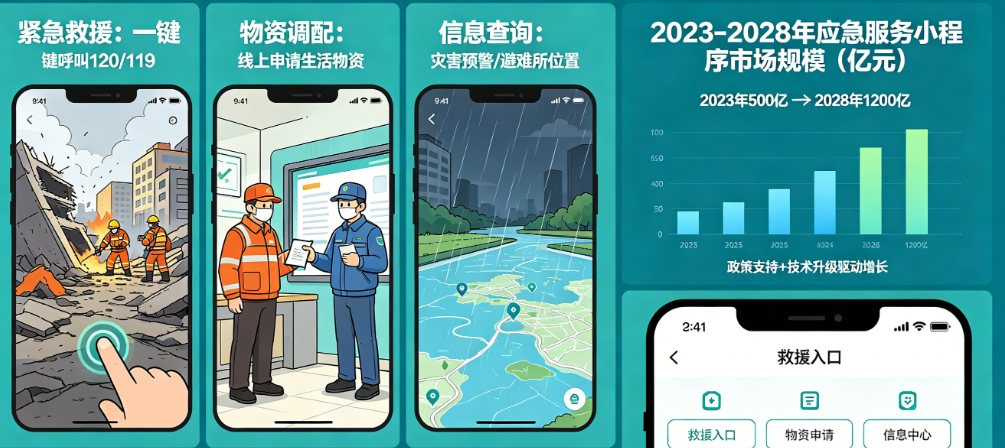 公共应急需求爆发,小程序能做什么?揭秘应急服务小程序的万亿市场空间