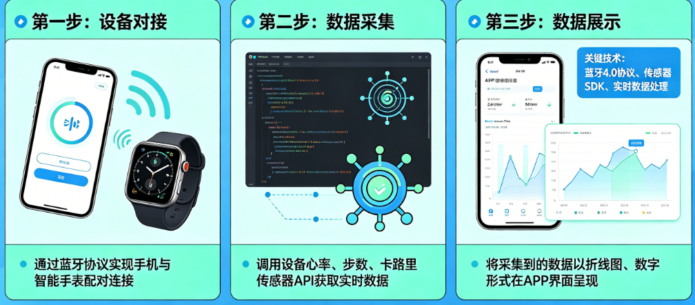 支持穿戴设备对接的运动监测APP怎么开发?心率、步数、卡路里如何接入?