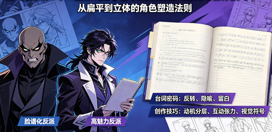 反派太“脸谱化”观众无感?揭秘高魅力反派的台词密码与创作技巧