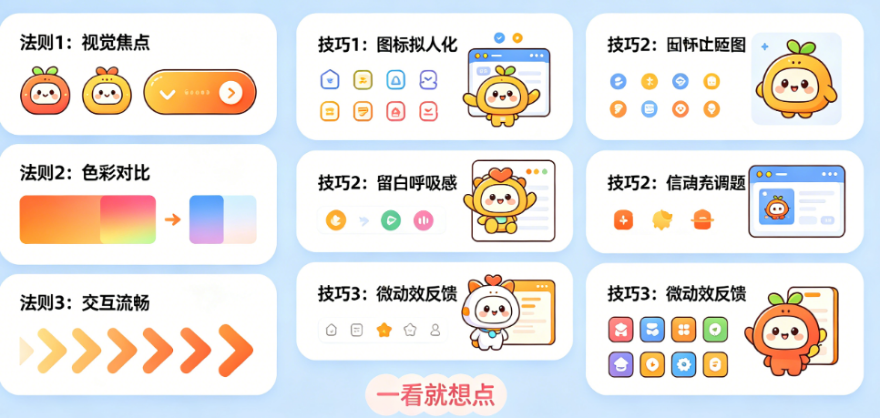 让用户“一看就想点”：APP界面吸引力设计的3大法则与9个实战技巧