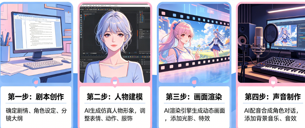 AI仿真人短剧是怎么做出来的?剧本、人物、画面、声音全流程拆解