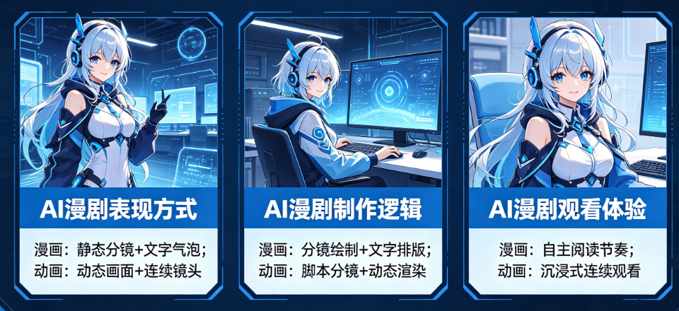 AI漫剧是漫画还是动画?从表现方式、制作逻辑到观看体验的深度形态分析