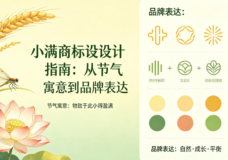 小满商标设计别只懂“麦穗”！从节气寓意到品牌表达的完整设计指南