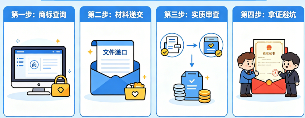 商标注册别只懂“交材料”!从查询到拿证的完整避坑实操指南
