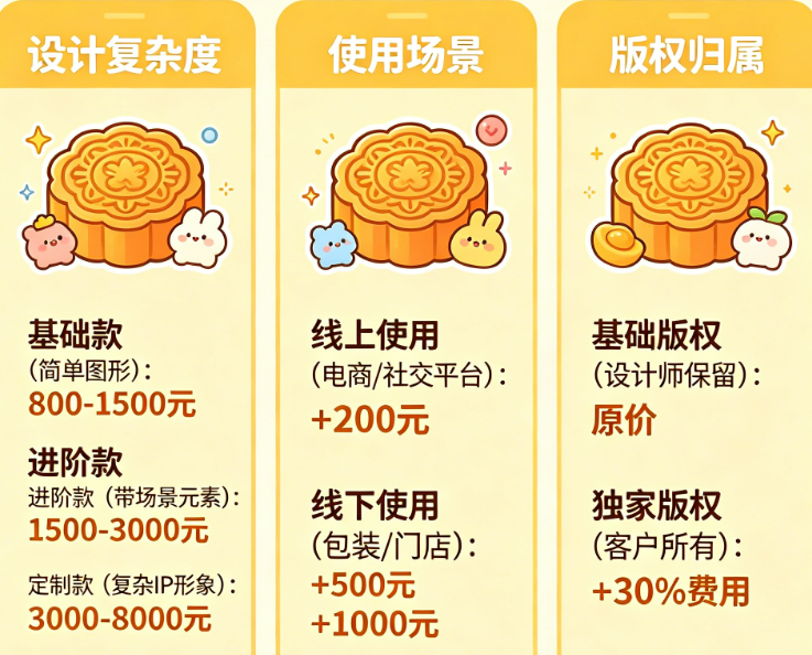 设计月饼logo需要多少钱?从设计复杂度、使用场景到版权归属的深度报价拆解