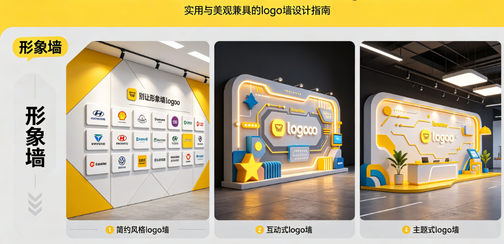 别让形象墙成为“摆设”!看了这些案例，才知道logo墙应该怎么设计