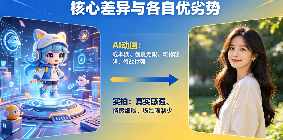 AI宣传片能取代实拍吗?揭秘两者的核心差异与各自优劣势