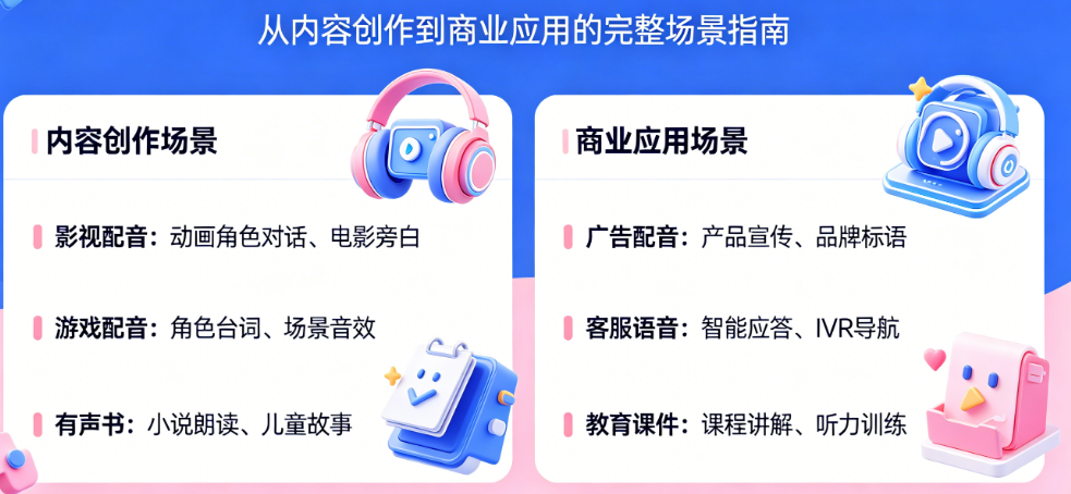 AI配音能做什么别只懂“短视频配音”!从内容创作到商业应用的完整场景指南