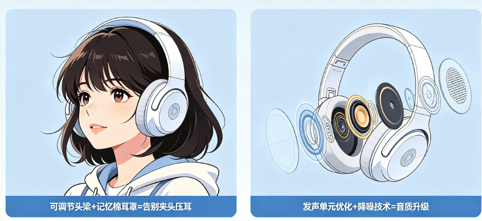 戴久了夹头?压耳?揭秘头戴式耳机工业设计如何实现舒适与音质的完美平衡