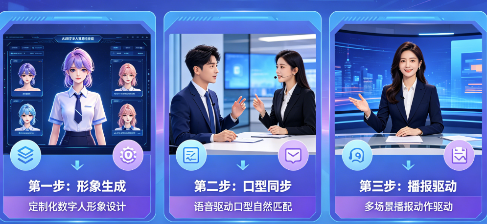 AI数字人宣传片用什么做?形象生成、口型同步、播报驱动全解