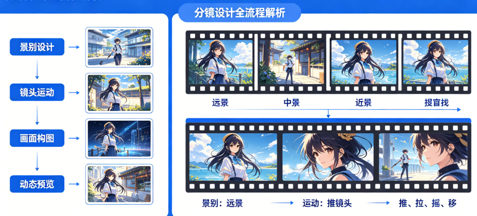 AI分镜生成别只懂“文字转图片”!从景别设计到镜头运动的完整AI分镜指南