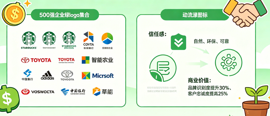 绿色logo凭什么成为500强标配?揭秘绿色背后的信任感与商业价值