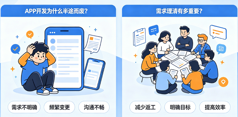 APP开发为什么半途而废?需求理清有多重要?——APP开发需求管理指南