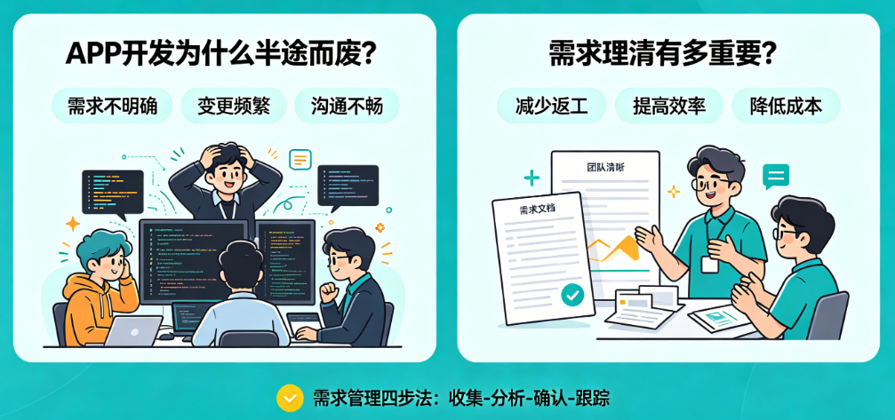 APP开发为什么半途而废?需求理清有多重要?——APP开发需求管理指南