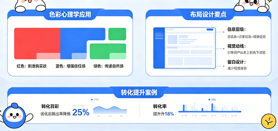 网站跳出率太高?揭秘色彩与布局如何通过视觉心理学留住用户、提升转化
