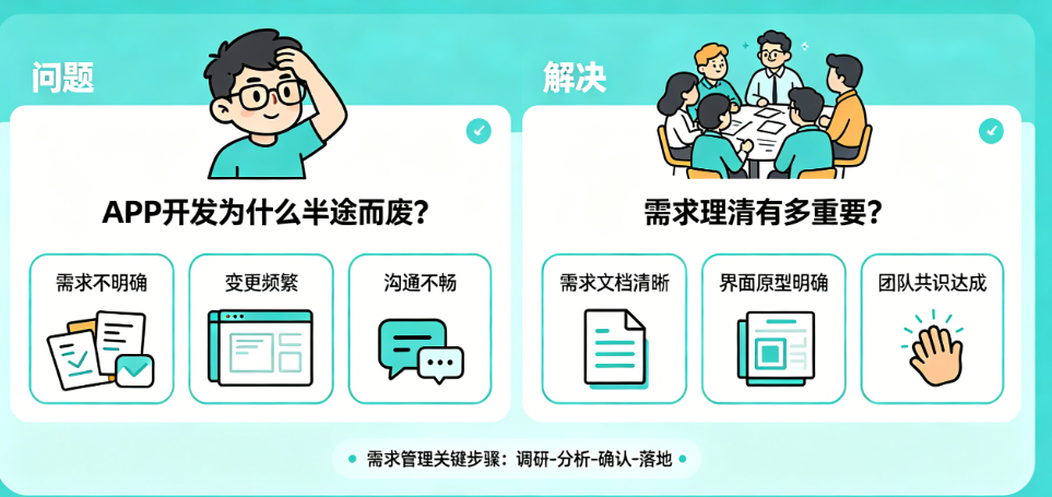 APP开发为什么半途而废?需求理清有多重要?——APP开发需求管理指南