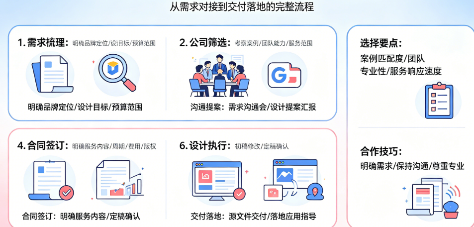 品牌设计公司怎么选?怎么合作?从需求对接到交付落地的完整流程指南