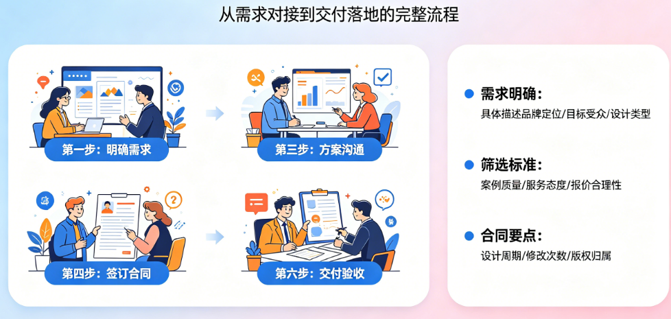 品牌设计公司怎么选?怎么合作?从需求对接到交付落地的完整流程指南