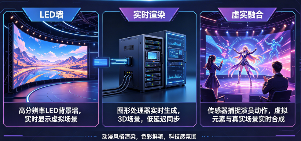 AI虚拟拍摄是什么?LED墙、实时渲染、虚实融合怎么实现?