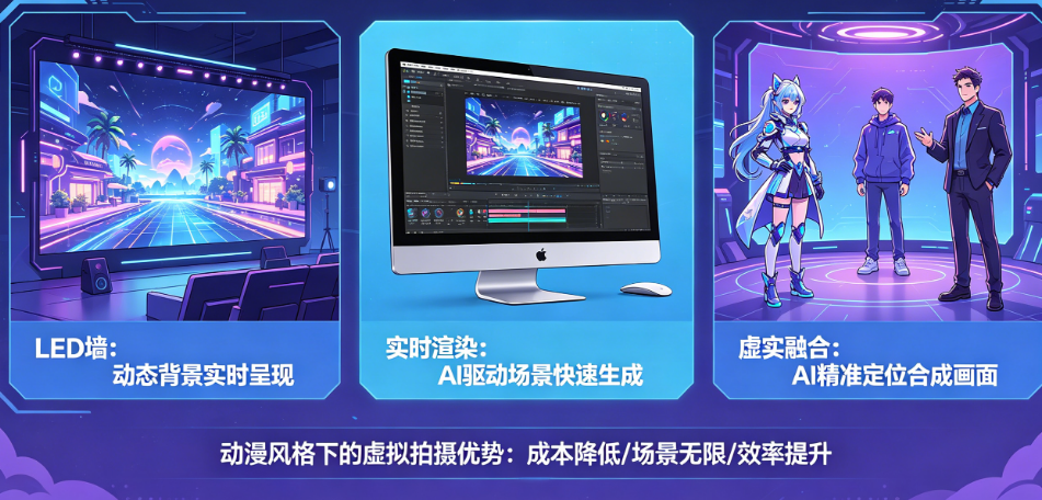 AI虚拟拍摄是什么?LED墙、实时渲染、虚实融合怎么实现?