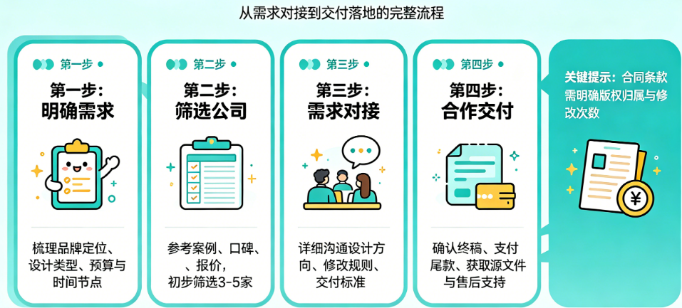 品牌设计公司怎么选?怎么合作?从需求对接到交付落地的完整流程指南