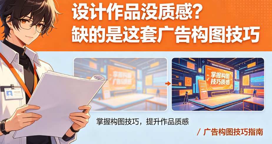 设计作品没质感?缺的是这套广告构图技巧